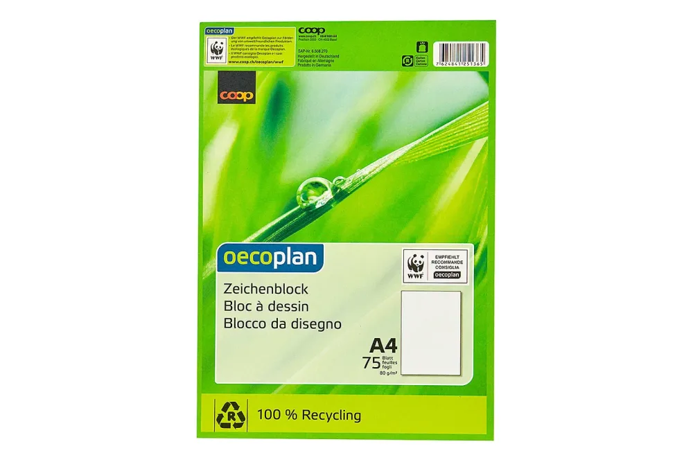 Oecoplan Zeichenblock A4 80 g/m2