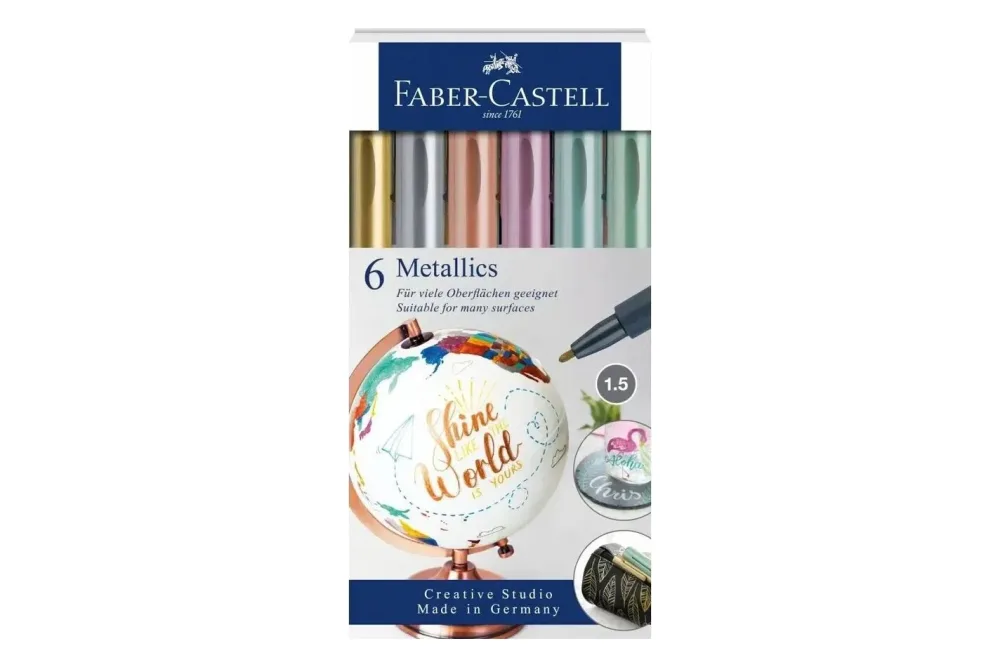 FABER-CASTELL Metallics Set 1,5mm 160706 ass. 6 St&uuml;ck