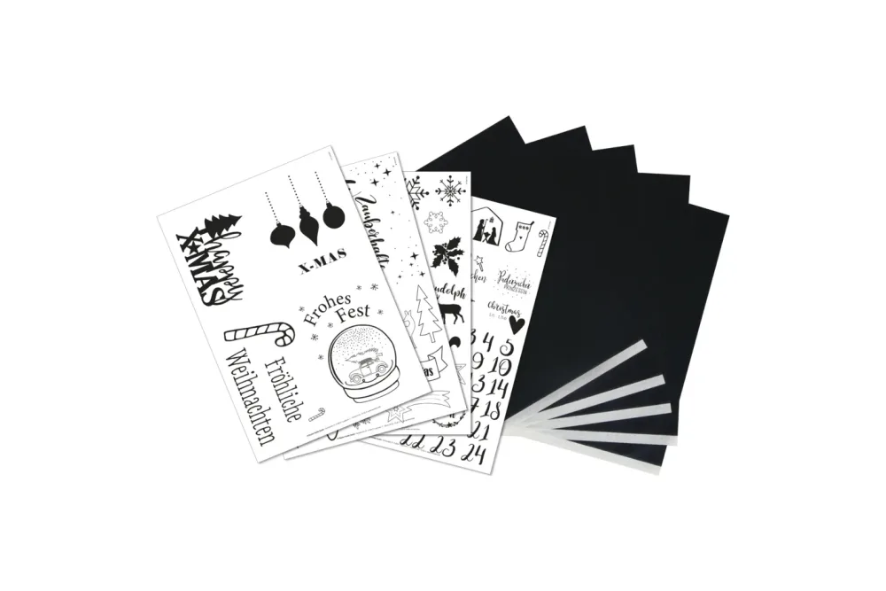 Rayher Transferpapier mit Vorlagen Weihnachten A4 | 5 Stück