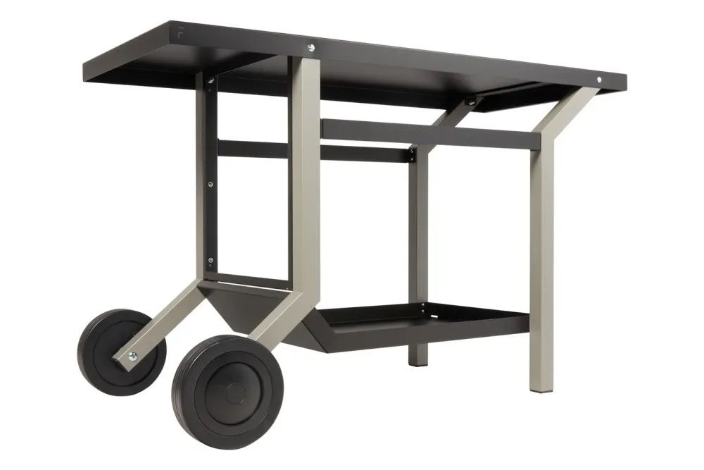 Forge Adour Roll-Tisch für Plancha Mattschwarz-Grau | 119 × 64 × 76 cm