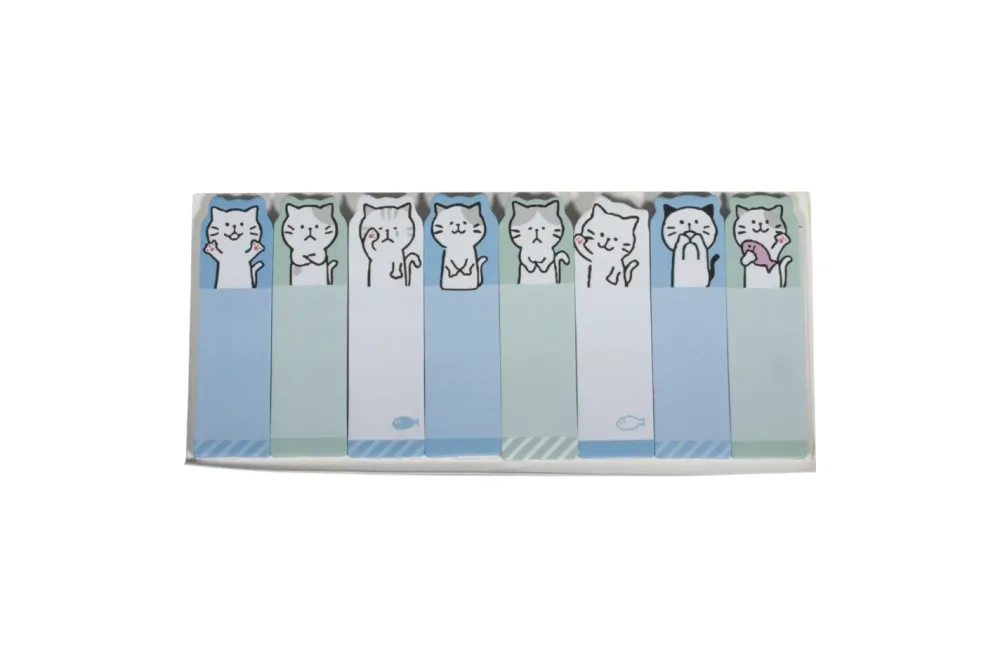 Rayher Memo-Stickers Kleine Katze | 5.3 × 1.5 cm | 8 Motive × 15 Blatt