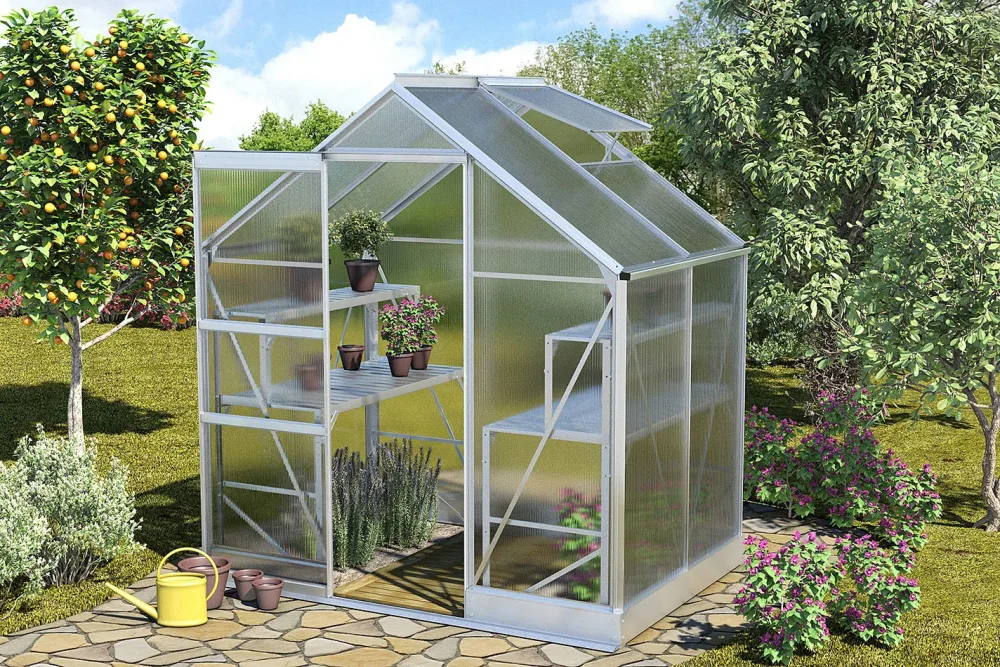 Vitavia Gewächshaus Apollo 2500 Silber | 2 × 1.4 × 1.4 m