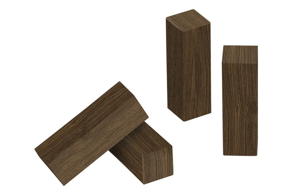 Eckholz Eiche Dunkel | 19 × 2 cm | 4 Stück
