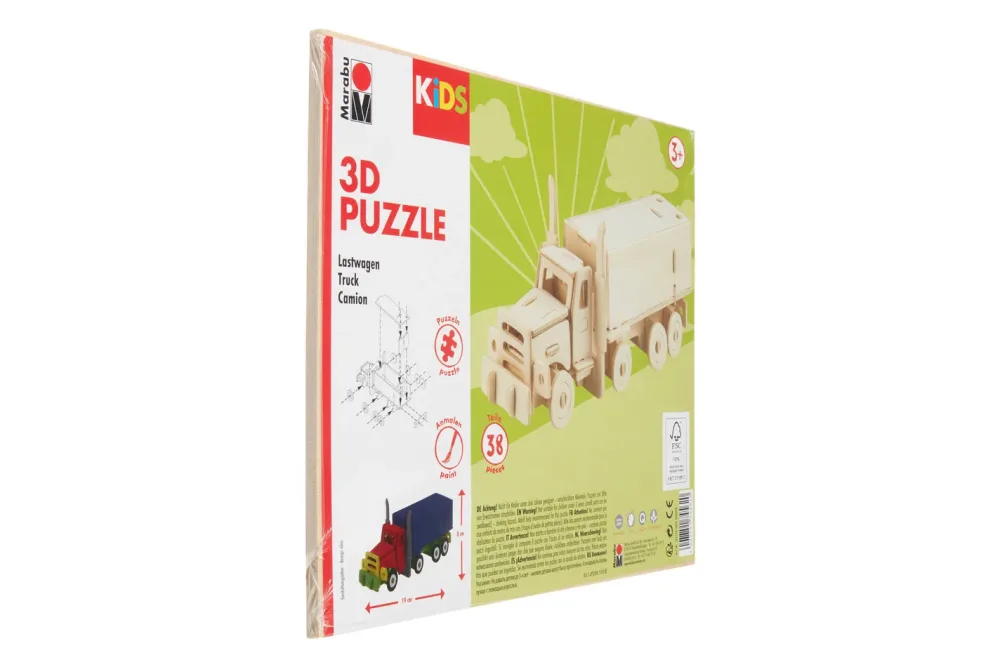 Marabu KiDS 3D Puzzle Lastwagen aus Holz