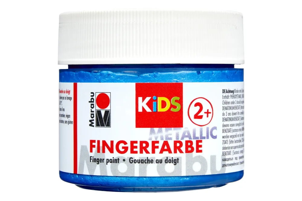 Marabu Kids Fingerfarbe Metallic Blau | 100 ml