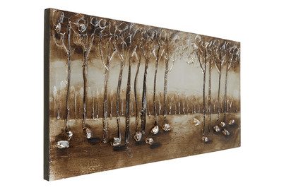 Wandbild handgemalen 30x90 Wood