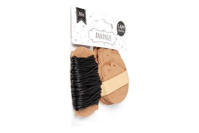 I AM Creative Geschenkanhänger Natur Rund | 5-7 cm | 30 Stück