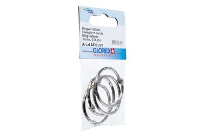 Glorex Ringverschluss Eisen | 37 mm | 4 Stück
