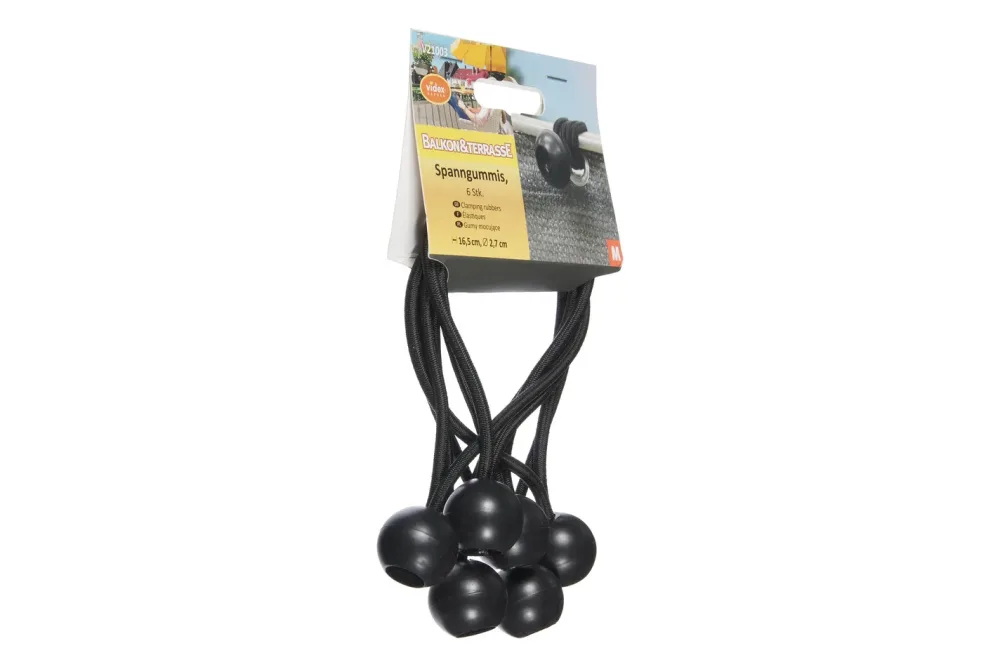 Videx Spanngummis Schwarz | 16.5 cm | 6 Stück