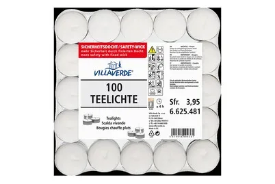 Teelichter 4h 100 Pack