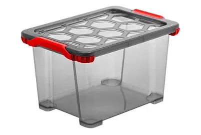 Rotho Evo Total Box Rot | 23 × 28 × 39 cm | 15 l