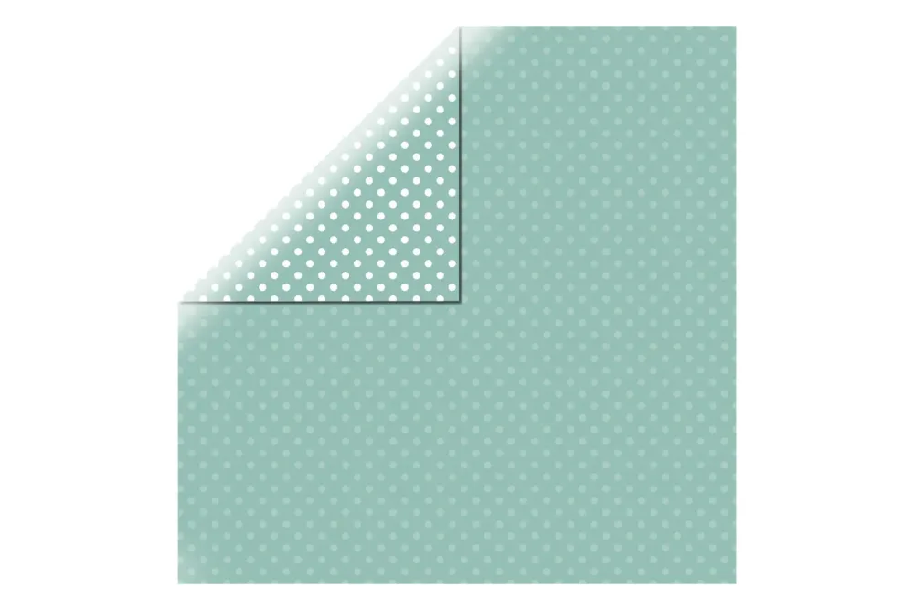 Rayher Scrapbookingpapier Dots and Stripes Jade | 30.5 × 30.5 cm