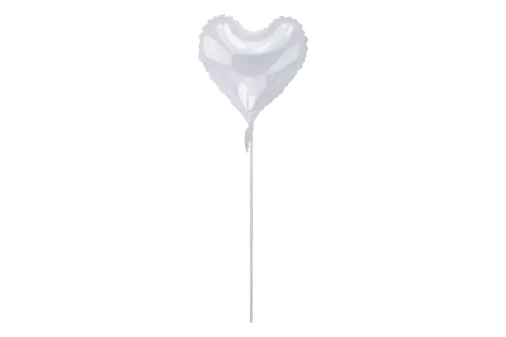 Rayher Bubble Ballon Herz mit Stab | ⌀ 40 cm | 2 Stück