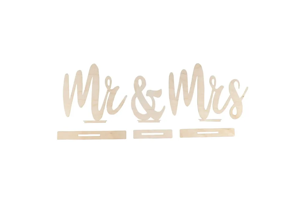 Rayher Holzmotive Mr and Mrs | 42 × 2 × 14.5 cm | 6-teilig