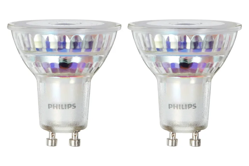 Philips LED 77427100 LED EEK F (A - G) GU10 Reflektor 4.6 W = 50 W Warmweiß (Ø x L) 5 cm x 5.4 cm 2 St.