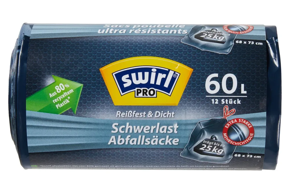 Swirl Schwerlast Abfallsäcke 60L 12 Stück