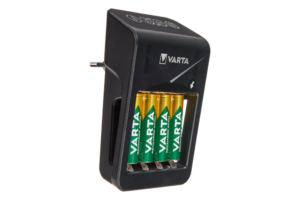 VARTA LCD Plug Charger 56706 57687101441 avec 4x AA, 2100mAh