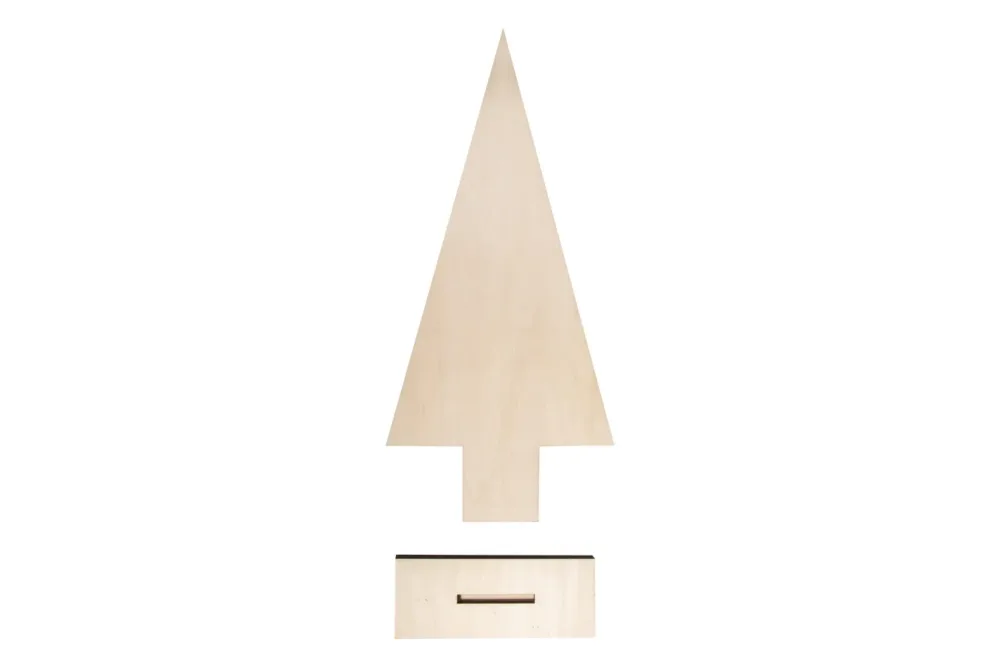 Holz Weihnachtsbaum, FSCMixCred, 22,5x49,3cm, 2-teilig, 1Set