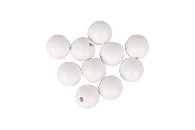 Holzkugeln gebohrt FSC 100%,matt, 25mm ø, SB-Btl. 6Stück