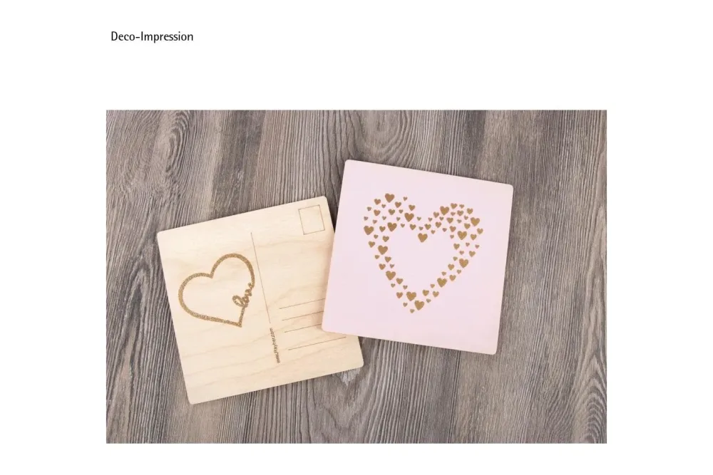 Rayher Holz-Postkarte FSC Mix Credit | 15 × 15 × 0.3 cm | 2 Stück