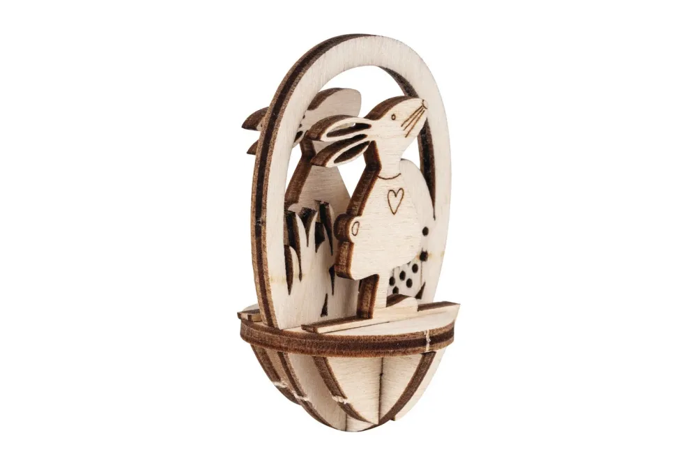 Rayher Holz-Steckfiguren Ostern | 4 × 6 cm | 4 Eier