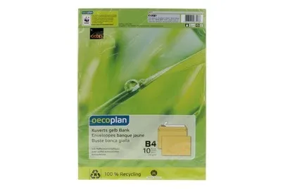 Oecoplan Kuvert B4 Gelb Bank 10Stk