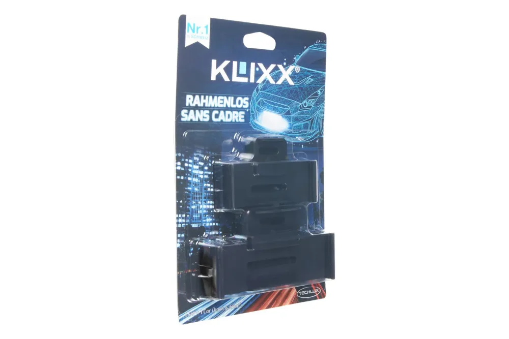 Klixx Kennzeichenhalter Schwarz | 15 × 2.5 cm