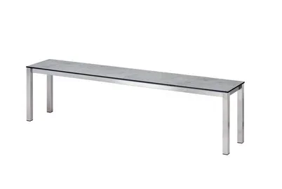 Ellems Stettin HPL Bank Hellgrau | 180 × 32.5 × 45 cm