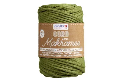 Glorex Makramee-Cord Oliv | 3 mm | 250 g