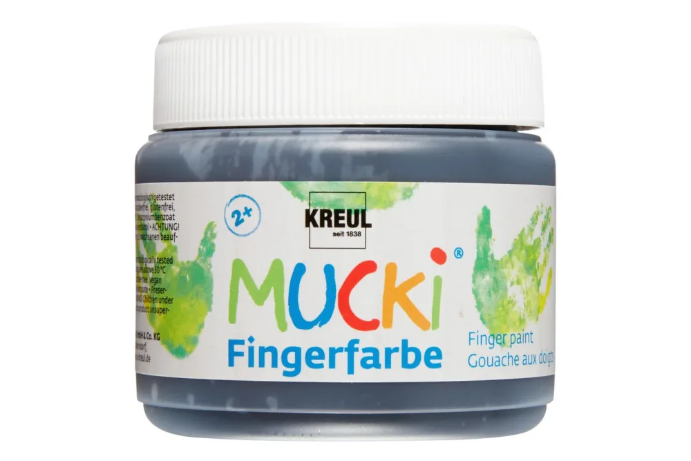 Kreul Mucki Fingerfarbe Schwarz | 150 ml