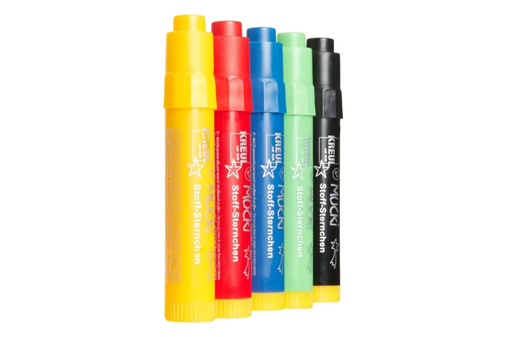 Kreul Mucki Stoff-Sternchen Stoffmalstift | 5er Set