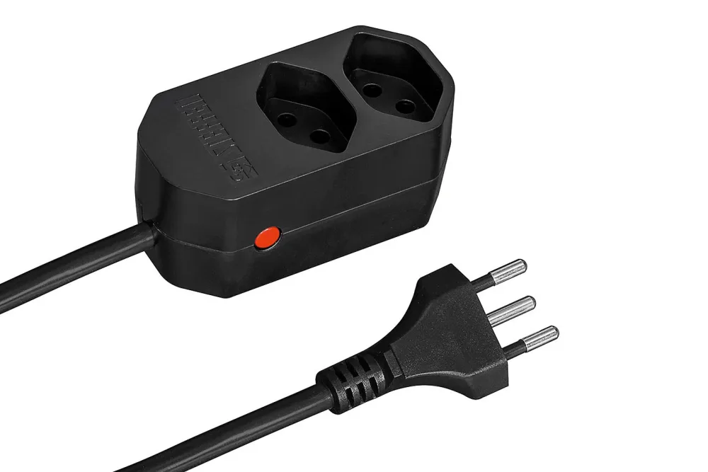 Steffen Steckdosenleiste Compact mit Reset-Button | 2 × Typ 13 | 1.5 m