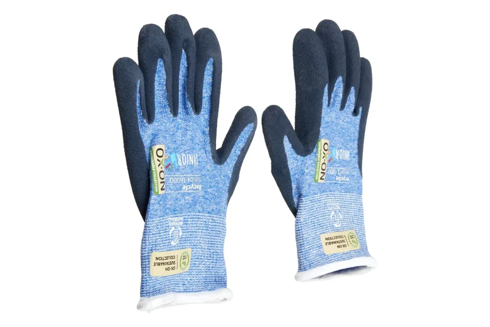Ox-On Handschuh Recycle Junior Blau | Gr. 4-6
