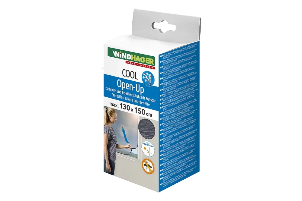 Windhager Cool Sonnenschutz und Fliegengitter Open-UP | 150 × 130 cm