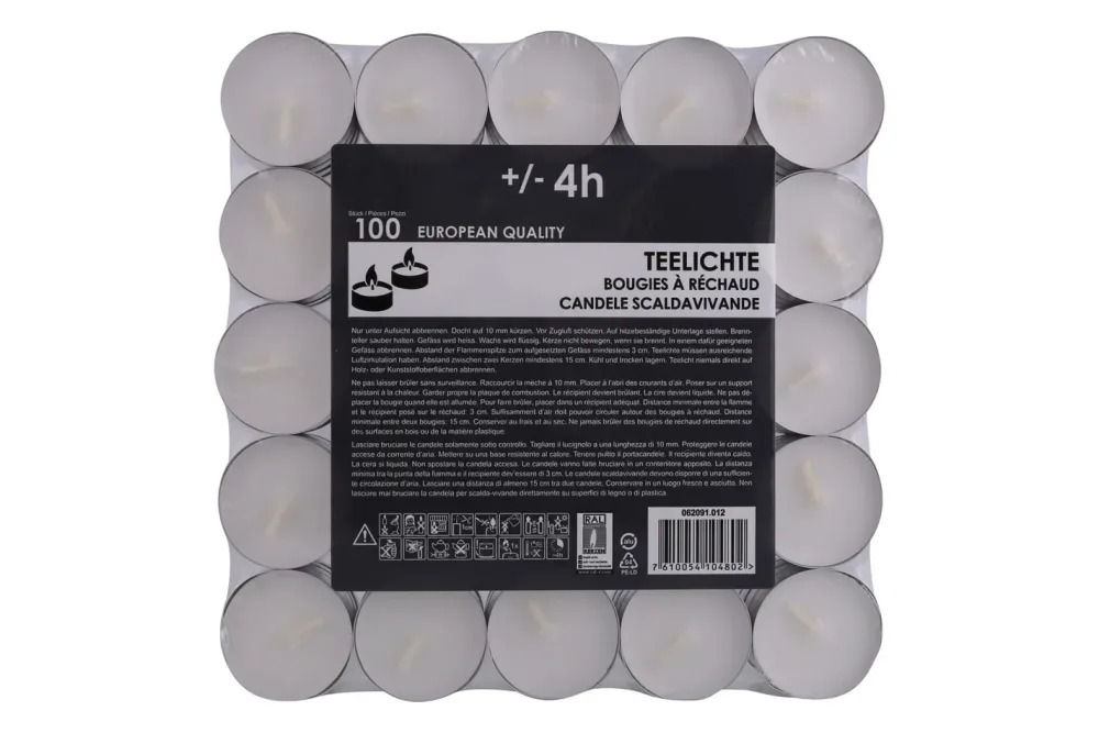 Balthasar - Teelichter-Set, 39X15MM, Weiss