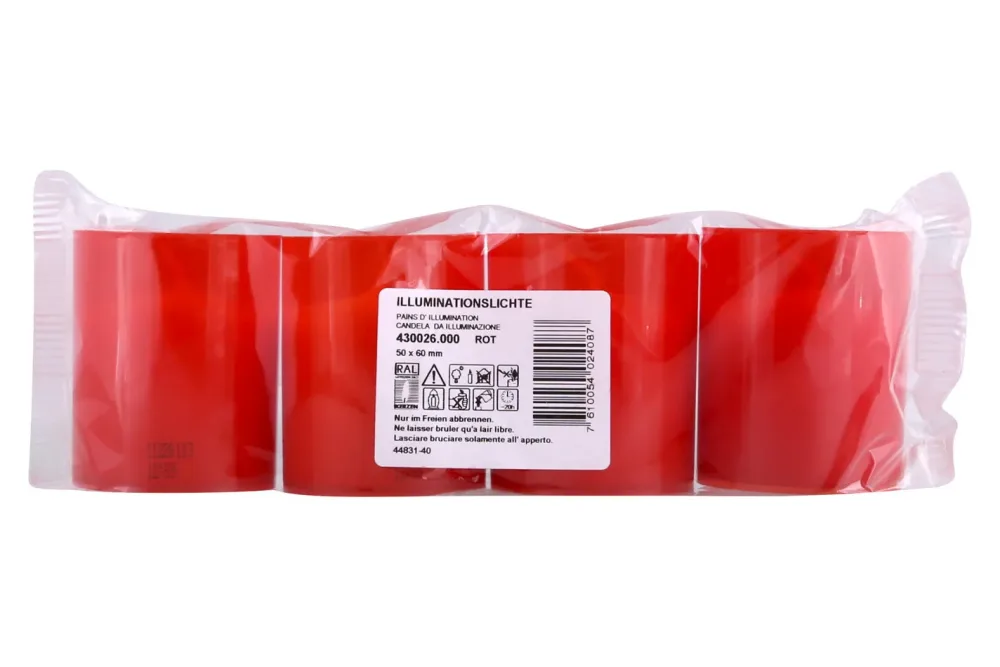Brennkerzen rot 4 Stück