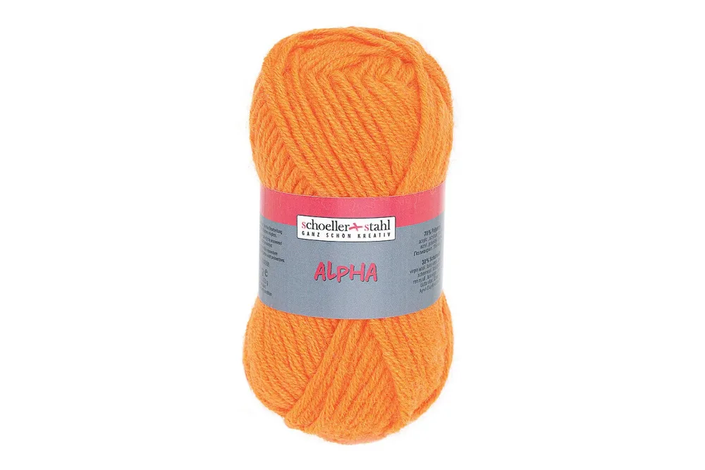 Schoeller + Stahl Alpha Mützengarn Neonorange | 50 g