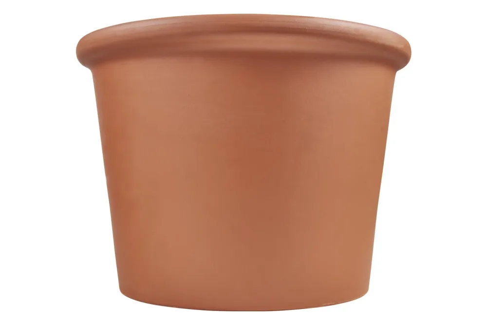 Deroma Pflanztopf Cilindro Bordato Terrakotta | ⌀ 33 × 25 cm