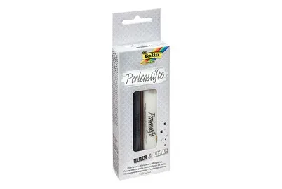 Folia Perlenstifte Schwarz-Weiss | 2 Stück