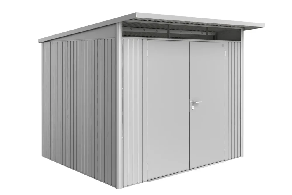 Biohort Gerätehaus AvantGarde A6 Doppeltüre Silber