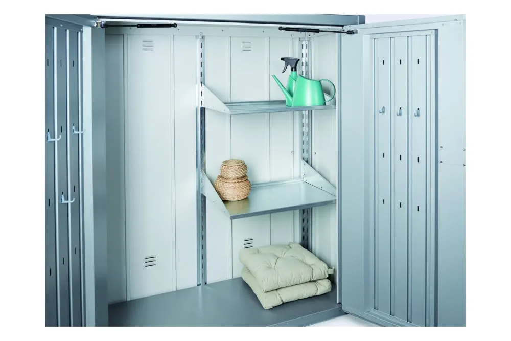 Biohort Regalböden für Terrassenschrank Romeo Silber | 2 Stück