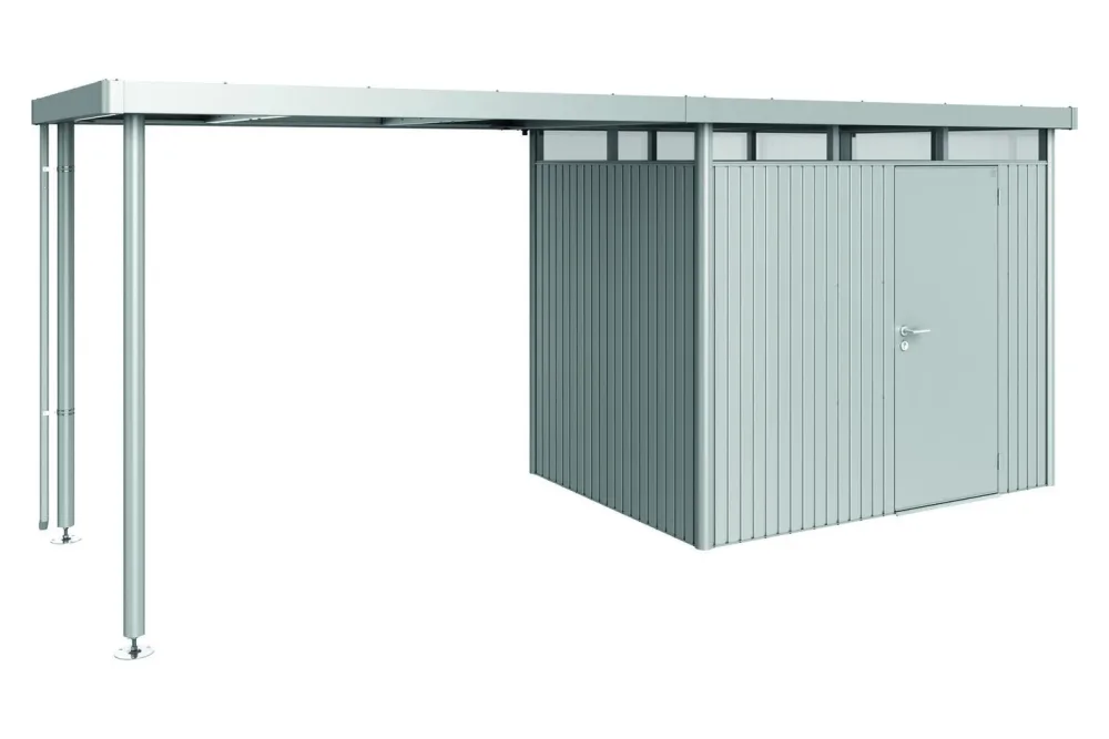 Biohort Seitendach Gr. L zu Gerätehaus HighLine H2 Silber