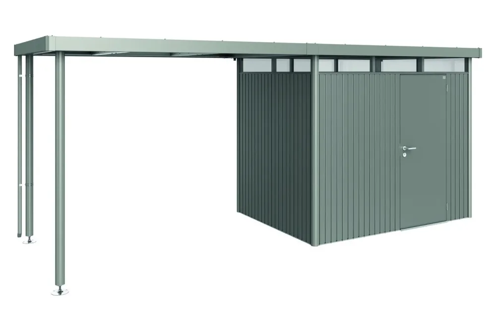 Biohort Seitendach Gr. L für Gerätehaus HighLine H2 Quarzgrau