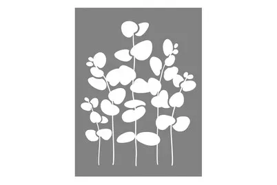 Schablone Eukalyptus, 15,25x20,32cm, SB-Btl 1Stück