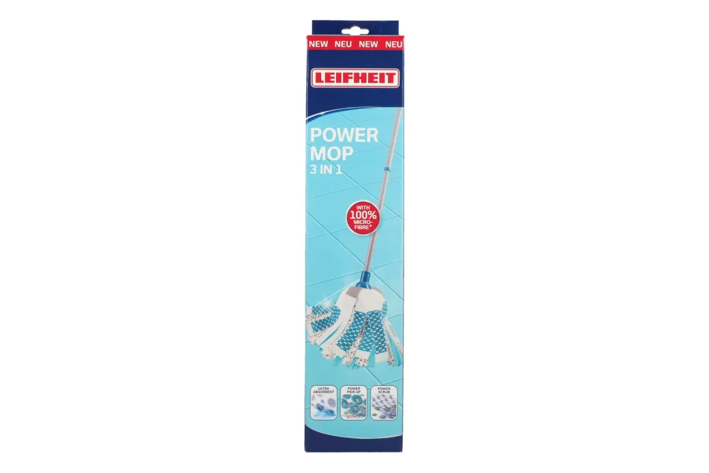 Leifheit - Power Mop (3 in 1, 120 cm), Grau