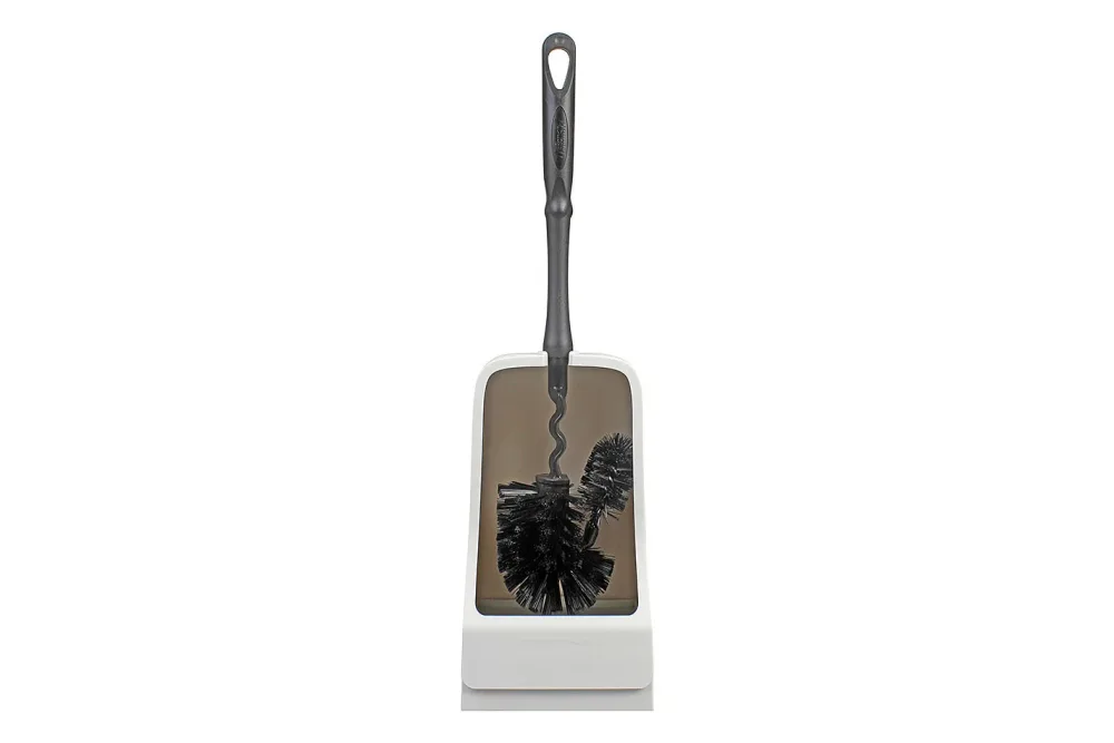 Ebnat WC-Garnitur Flex mit Randreiniger Opak-Grau | 38 × 12 × 11.5 cm