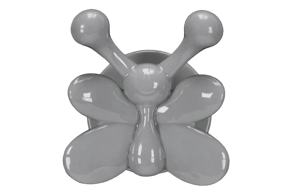 Kleine Wolke Wandhaken Jolly Butterfly Platin | 8.1 cm