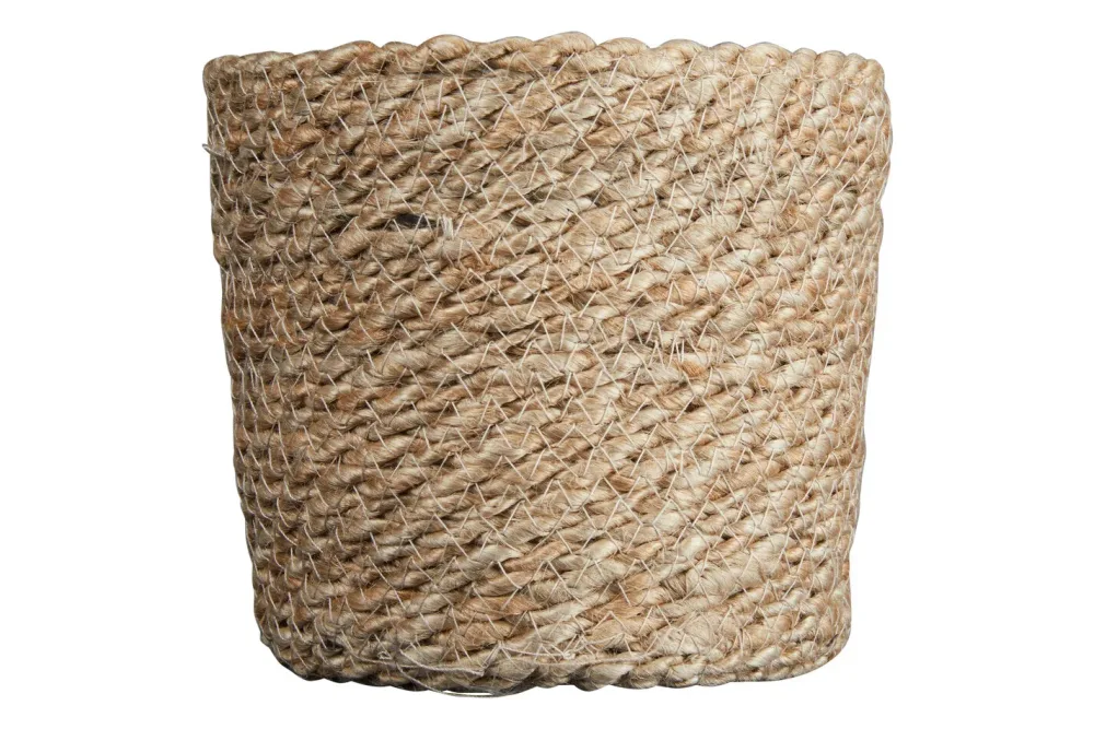 Kokos-Übertopf 'creme' ø 14,5 cm mit Folieneinsatz