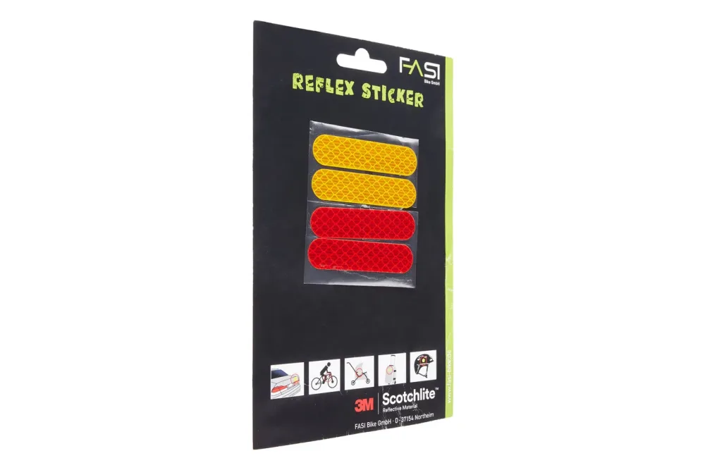Fasi Reflex-Sticker Streifen 3M Gelb-Rot