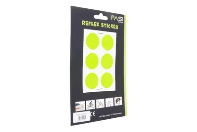 Fasi Reflex-Sticker Kreise Gelb | 3 cm | 6 Stück